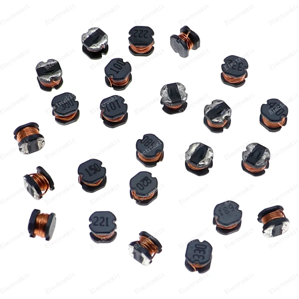 Kit de inductancia de potencia de 24 valores CD54 SMD, 240/2,2/3,3/4,7/10/22/33/47/68/6,8/100/220/680uH, juego de inductancia de bobinado de alambre de 1mH, 330 unids/lote por caja - imagen 4