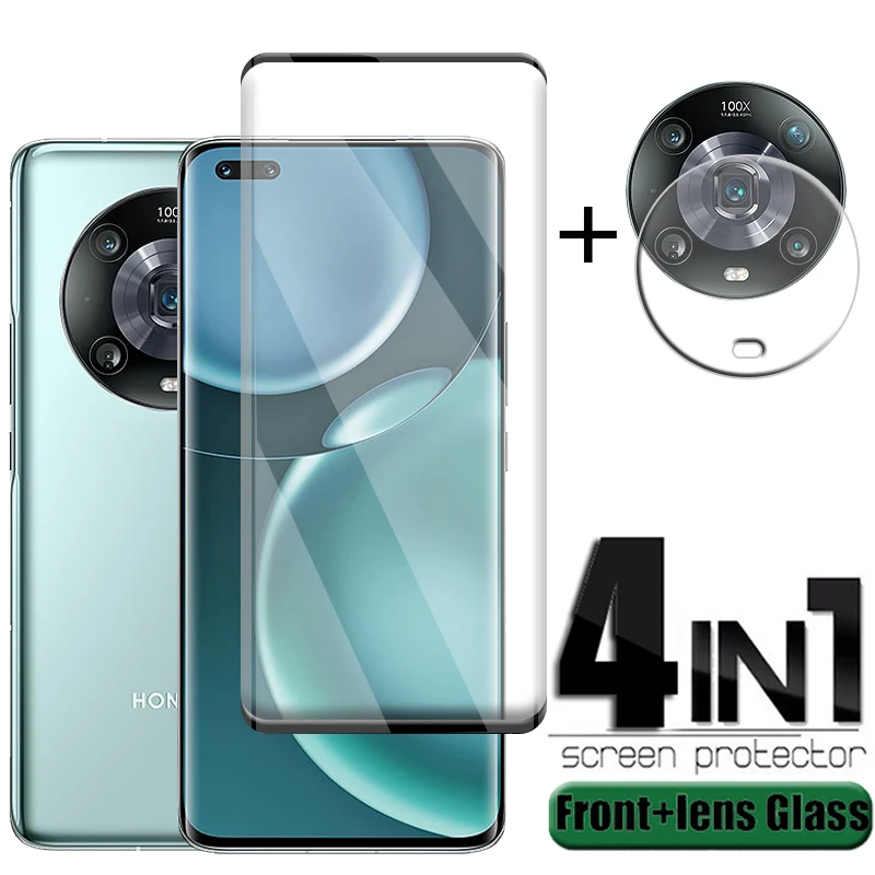 4 en 1 para Huawei Honor Magic 4 Pro vidrio para Honor Magic 4 Pro vidrio completo 9H Protector de pantalla para Honor Magic 4 Pro película de lente - imagen 2