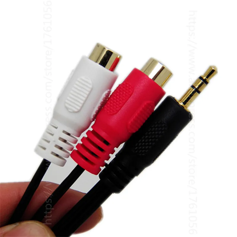 Conector macho de 3,5 mm a 2 RCA hembra Cable adaptador Mini Cable de audio estéreo Cable Y para auriculares - imagen 3