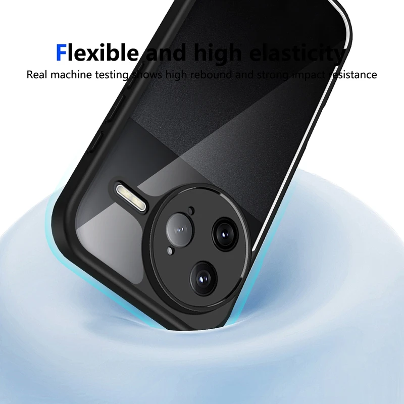 Funda de silicona transparente para Xiaomi Poco F7 PocoF7 Pro Ultra PocoF7Pro PC trasera TPU parachoques a prueba de golpes fundas de teléfono transparentes - imagen 5