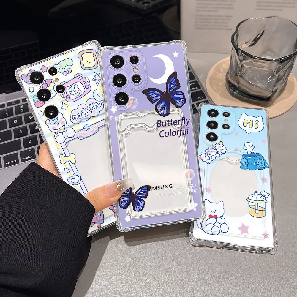 Funda con tarjetero para Samsung A16 A55 5G A54 A15 A35 A52 A53 A73 A34 A33 A14 A13 A12 A32 A72 A25 A24 A22 A51 A50 A71 fundas blandas - imagen 2