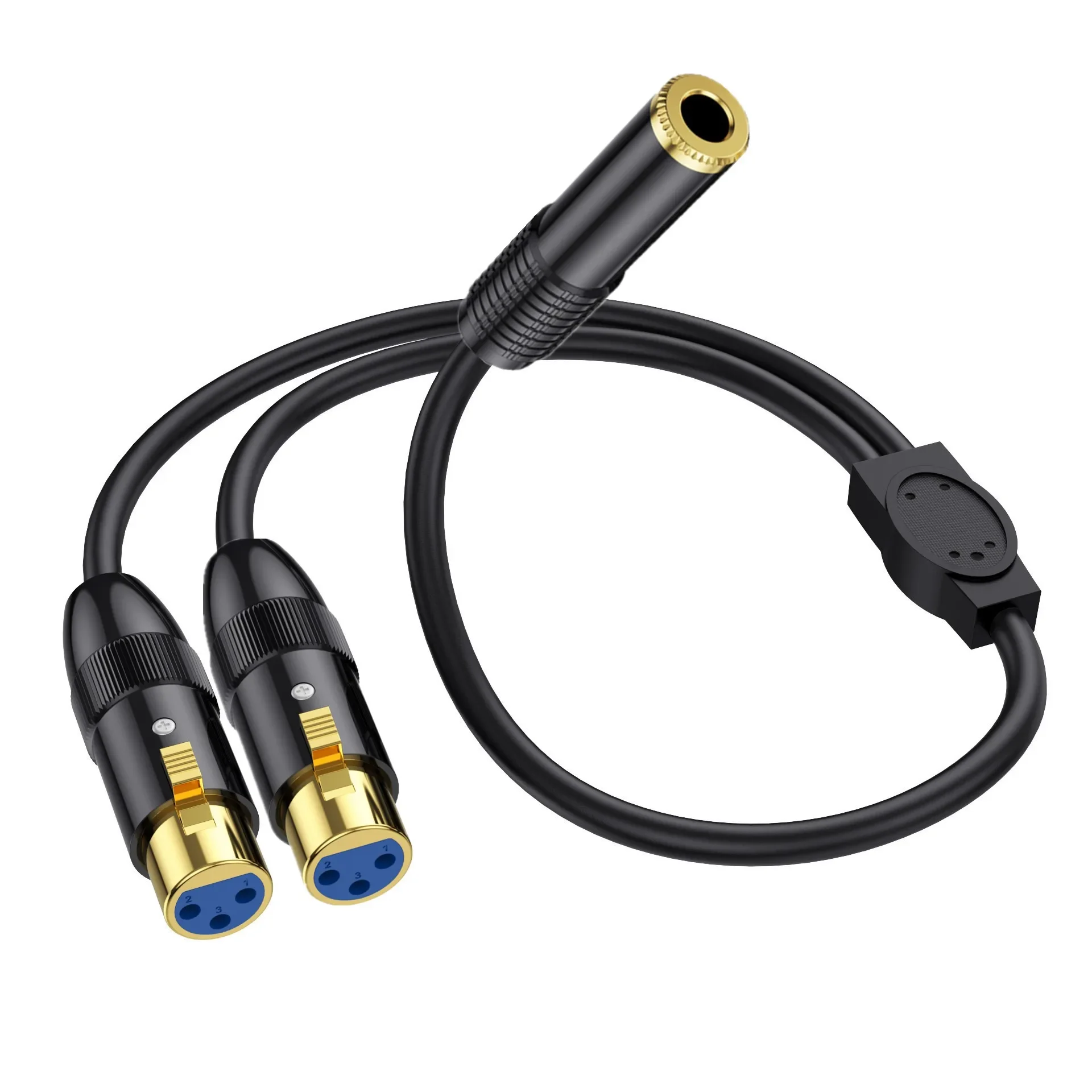 6,35mm TRS macho a doble XLR macho hembra micrófono estéreo adaptador convertidor de Audio desequilibrado Y Cable dividido Jack 6,5mm a 2 XLR - imagen 5