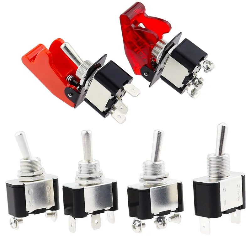 1 Uds KN3A-101 interruptor de palanca brazo basculante 2 pines 2/engranaje ON-OFF10A 125V/250V AC KN3A-102 KN3A-103 tapa 12V 24V 48 220V 110V Universal - imagen 5