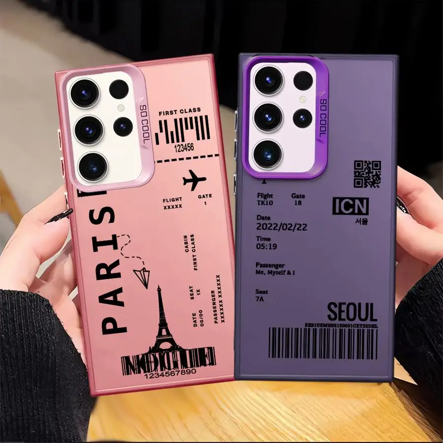 Funda para Samsung Galaxy S22 Note 20 Ultra S23 S23 S24 FE S20 Plus S21 S25 funda trasera para teléfono volar a París romántico - imagen 2