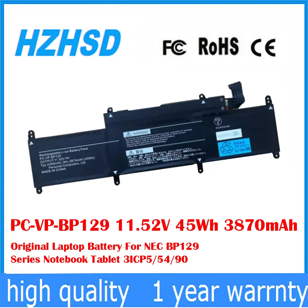 PC-VP-BP129 11,52 V 45Wh 3870mAh batería Original del ordenador portátil para la serie NEC BP129 Notebook Tablet 3ICP5/54/90