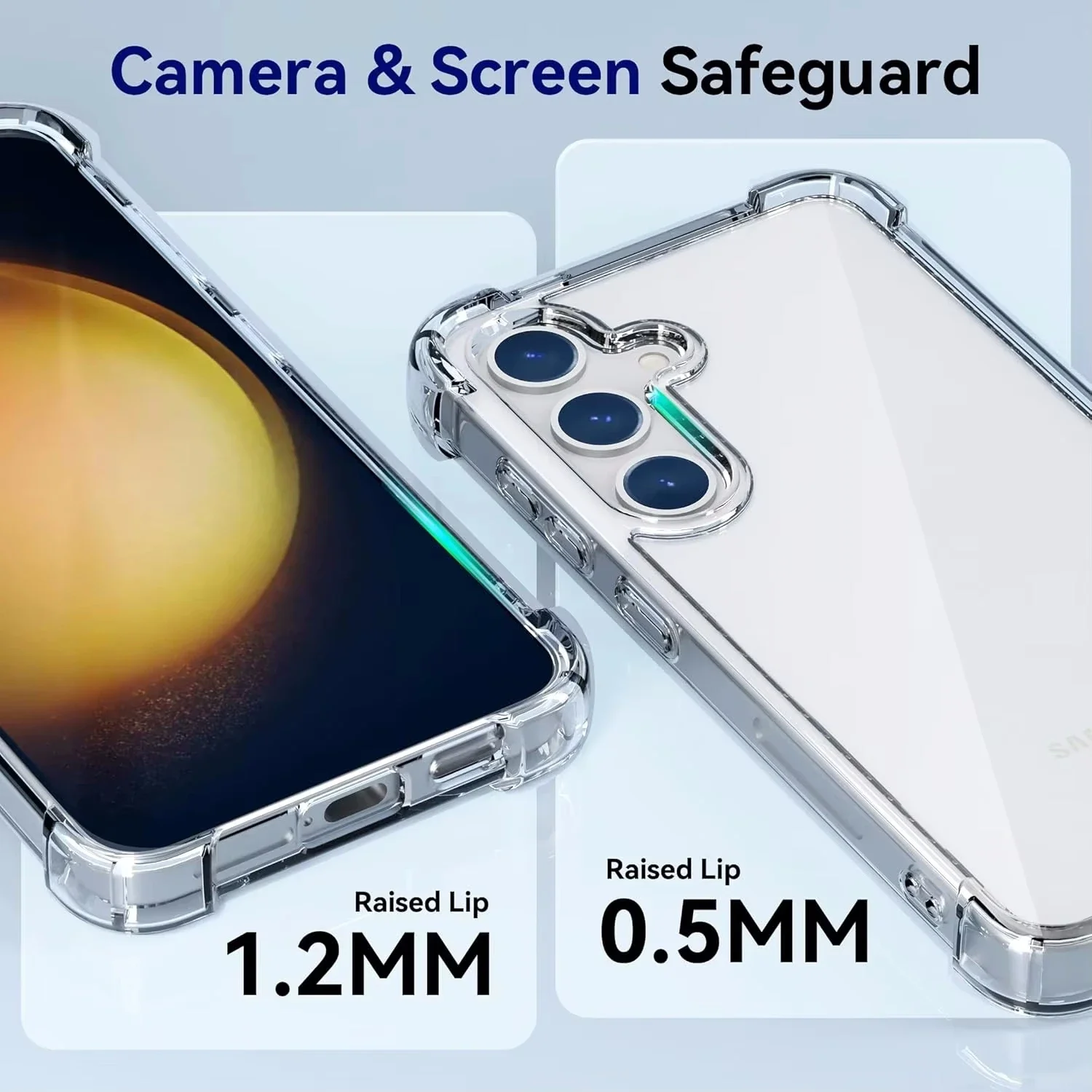 Funda híbrida de lujo para Samsung Galaxy S25 Edge S24 S25 Plus Ultra S24 FE A16 A56 A26 A56 A36 A06 PC cubierta trasera transparente dura - imagen 3