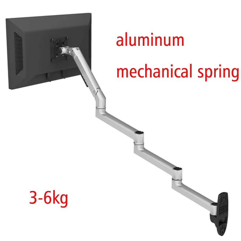 D-MOUNT 7014 17 "-32" resorte mecánico aluminio acero lcd monitor montaje tv soporte de pared brazo largo 1098mm 3-6KG 100x100 75x75 - imagen 2