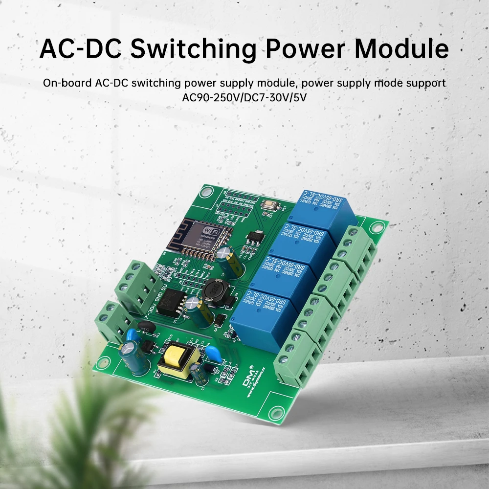 Placa de desarrollo ESP-12F IOT, interruptor inteligente ESP8266, módulo de interruptor de relé de 4 canales, controlador de interruptor programable - imagen 5