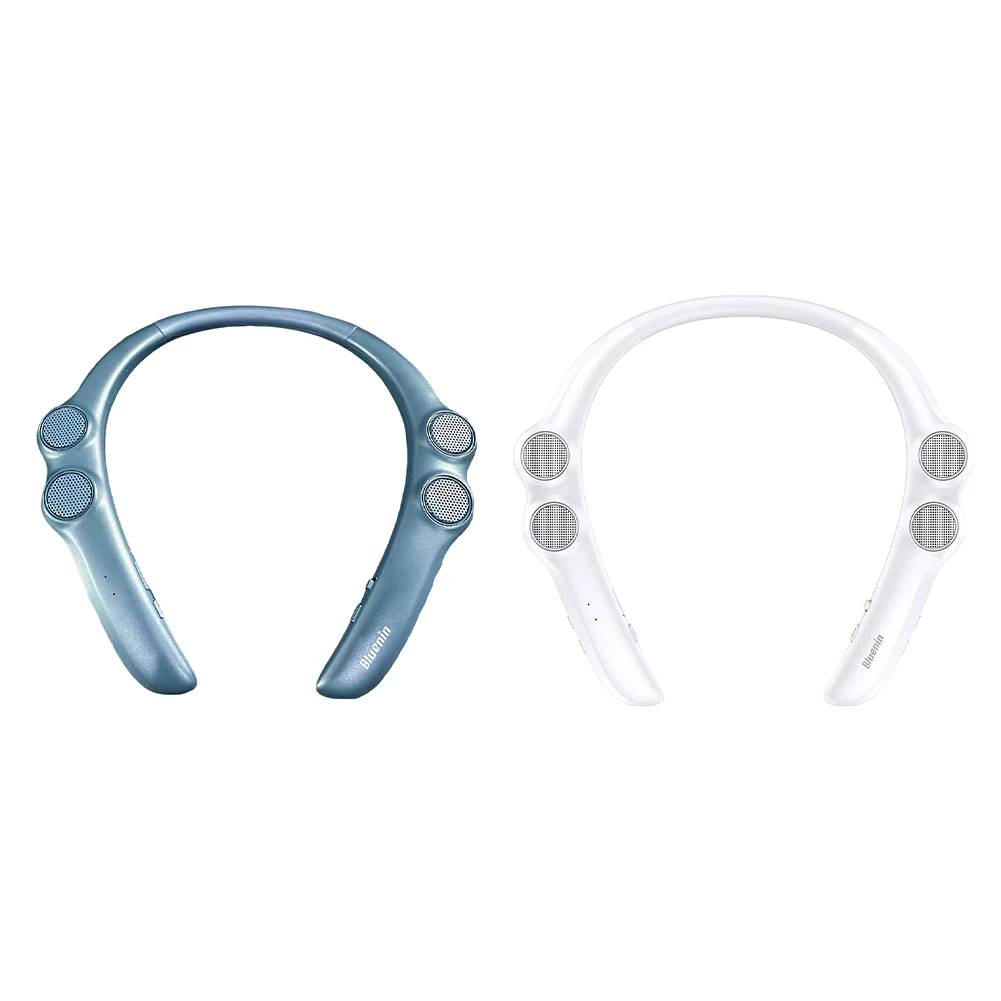 Altavoz estéreo inalámbrico con banda para el cuello, dispositivo resistente al agua IPX4, Compatible con Bluetooth 5,0, 15 horas de reproducción - imagen 2