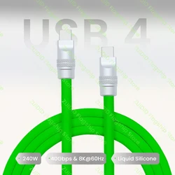 Cable USB-C USB4 Silicona Líquida Carga Rápida iPhone 15 16 MacBook