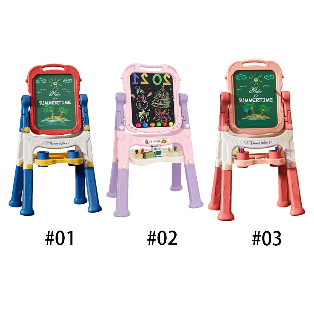 Pizarra blanca magnética, caballete ajustable para escritura y grafiti, tablero de dibujo magnético, regalo para niños - imagen 2