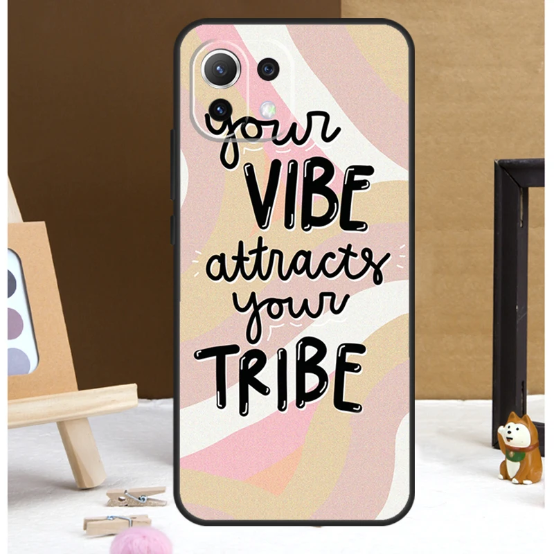 Funda con cita de Positive Good Vibe para POCO M6, X3, X5, X6 Pro, F3, F5, M5s, funda para Xiaomi 13T, 12T, 11T, 14 Pro, 12, 13 Lite - imagen 3