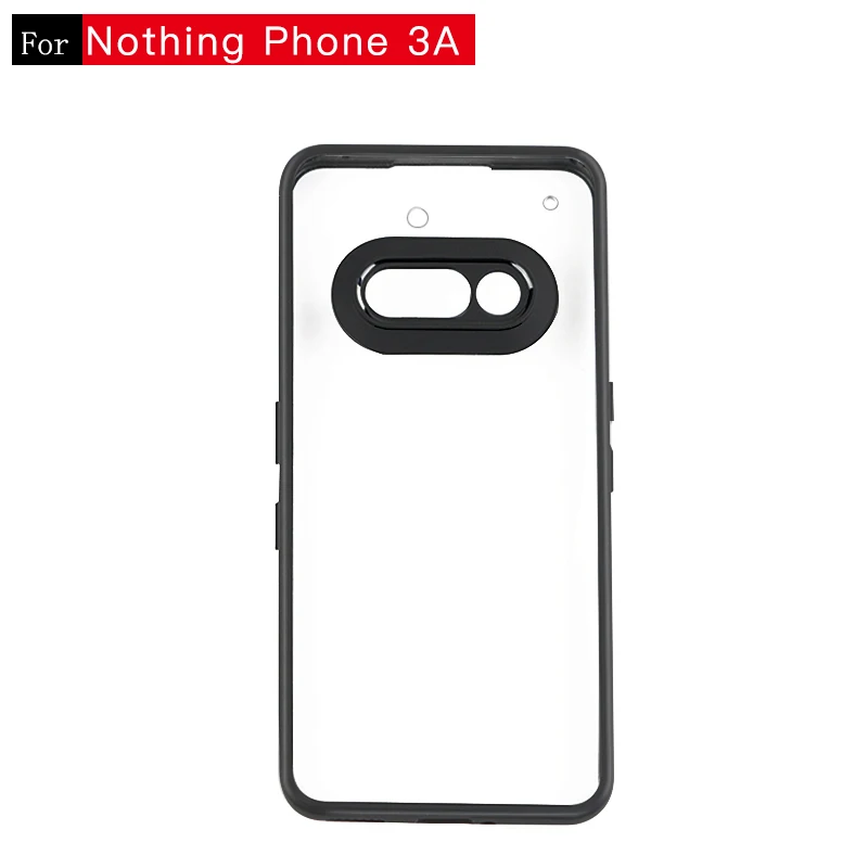 For Nothing Phone 3a Funda de silicona TPU Funda protectora transparente Nothing Phone 3a Cover Black Edge Cover Nothing Phone 3 a Case - imagen 2