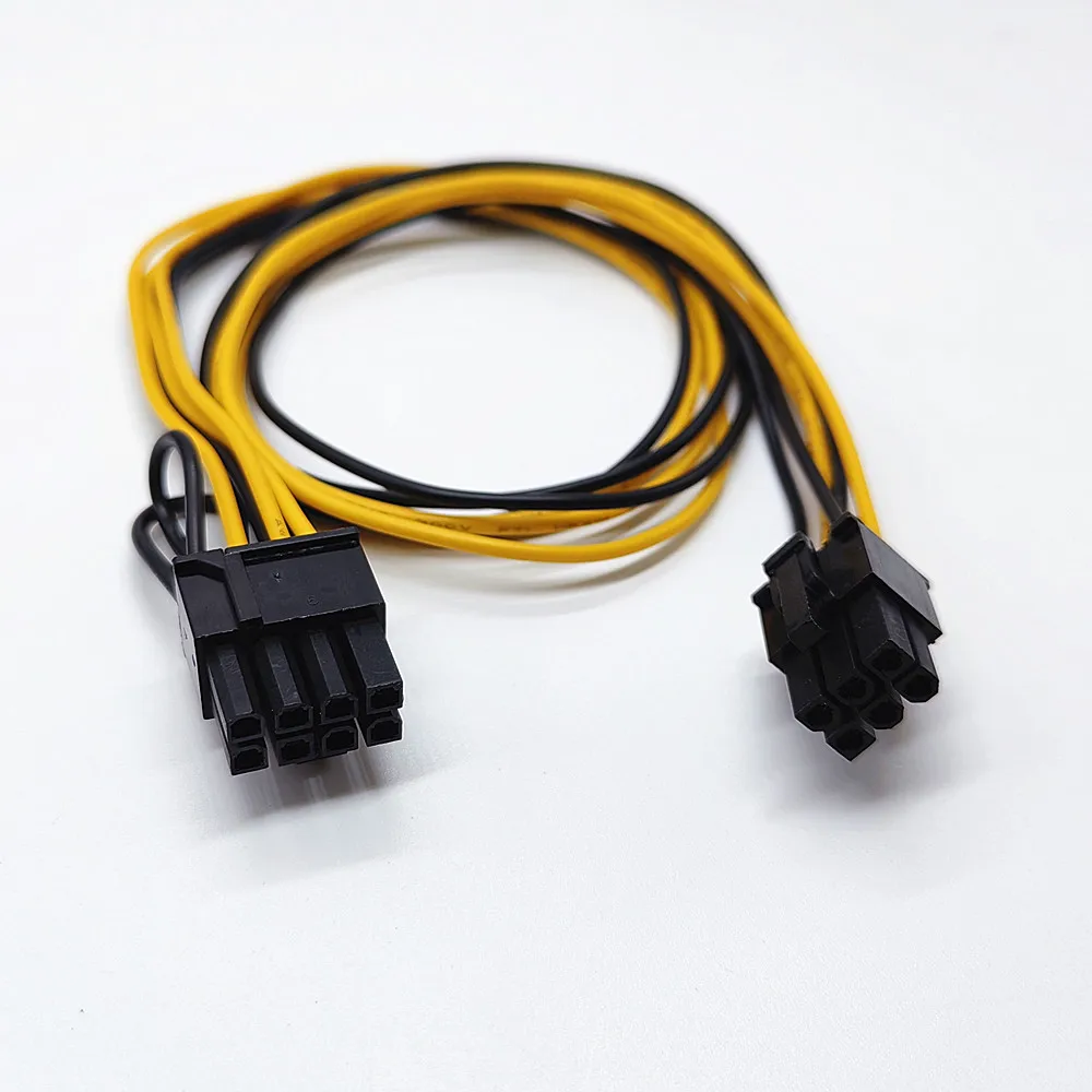 Cable adaptador de corriente PCI Express de 6 pines macho a 8 pines (6 + 2) para fuente de alimentación CoolerMaster Thermaltake con puerto de 6 pines de 0,5 m