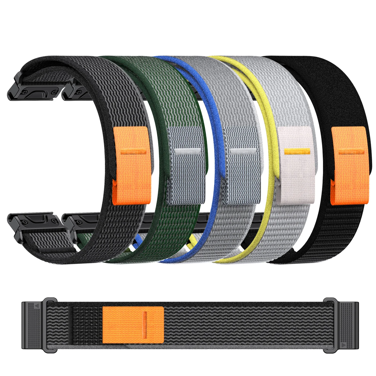 Correa de nailon de ajuste rápido de 22/26mm para Garmin Instinct 1/2/2X 3 Instinct E Fenix 8 7pro 6/6x 5/5x, accesorios de repuesto