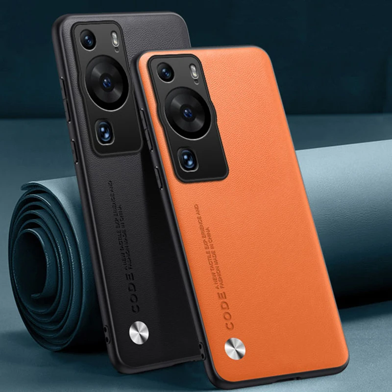 Funda de cuero PU de lujo para Huawei P60 Pro, funda trasera de silicona a prueba de golpes, funda de teléfono de protección completa para Huawei P60 HuaweiP60 Pro - imagen 3
