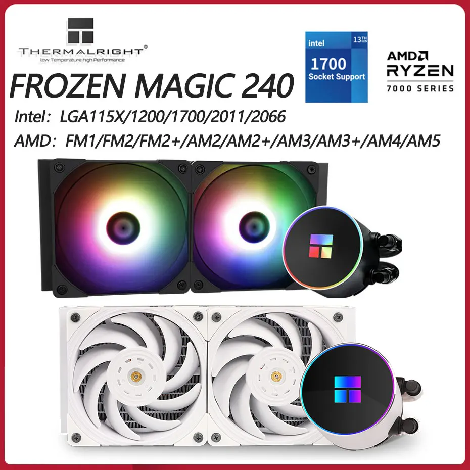 Thermalright Frozen Magic 240 SCENIC blanco ARGB radiador de refrigeración por agua 5V ventilador de CPU enfriador de líquido para LGA1200 1700 115x AM4 AM5