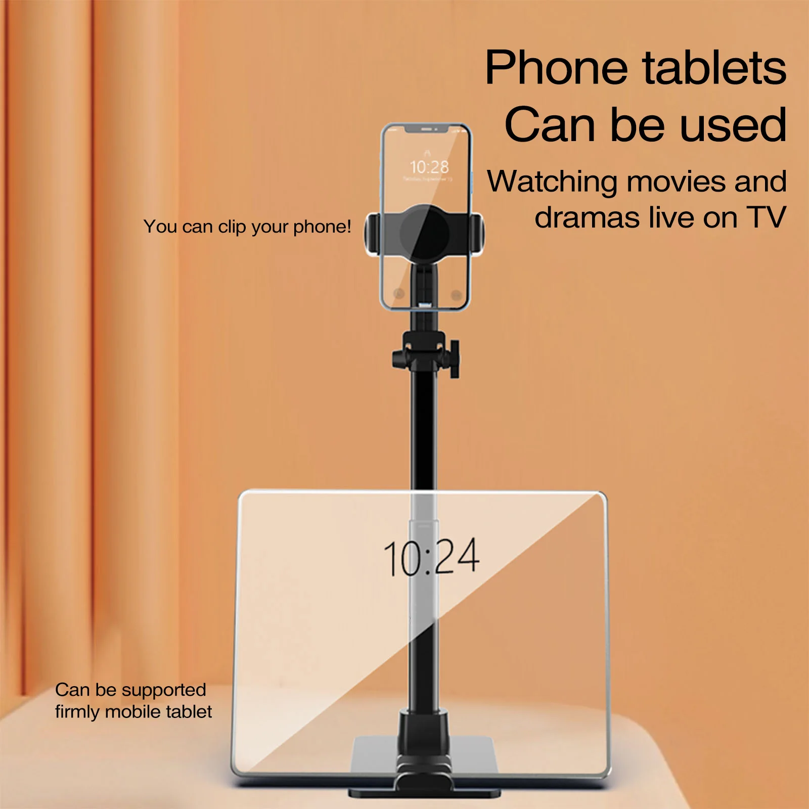 Soporte de escritorio ajustable para teléfono móvil, soporte extensible para transmisión en vivo, para iPhone, HUAWEI, Samsung - imagen 4