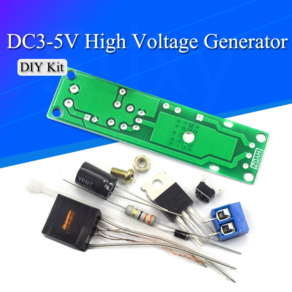 Kit de generador de alto voltaje, encendedor de arco, bricolaje, DC3-5V, Suite de producción electrónica