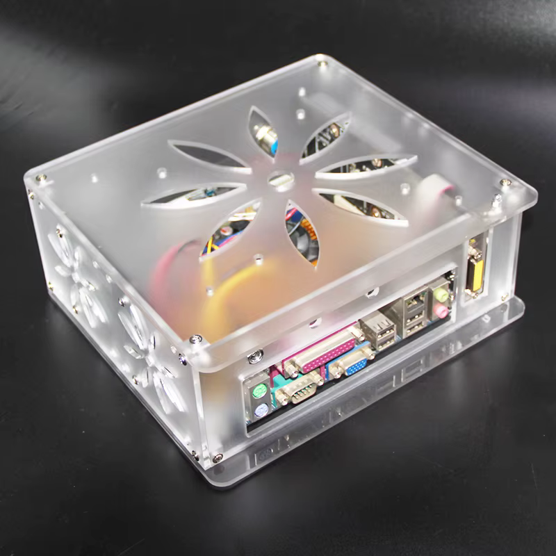 Carcasa Mini ITX Transparente Esmerilada - Diseño Interruptor Premium - imagen 2
