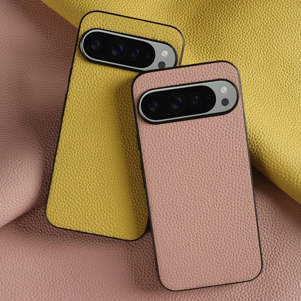 Funda de lujo Pixel 10 Pro, fundas de teléfono de cuero de vaca de negocios para Google pixel9pro 7A 8pro, funda trasera de protección completa a prueba de golpes - imagen 4