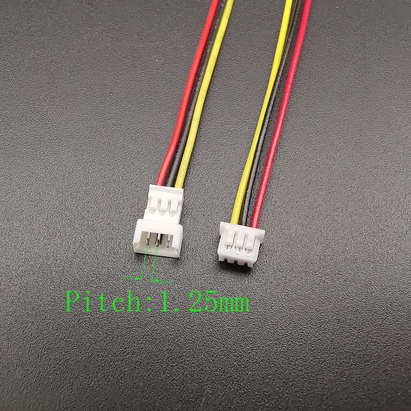 5/10 pares Mini Micro JST 1,25 conector de Cable macho hembra paso 1,25mm 3 pines JST enchufe Jack conectores de Cable de Terminal 15CM - imagen 5