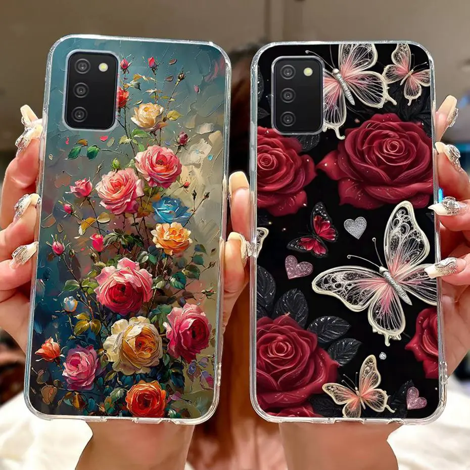 Funda de teléfono con pintura bonita para Samsung Galaxy A03s, fundas traseras de silicona suave TPU para Samsung A03S SM-A037F A037G, parachoques - imagen 3