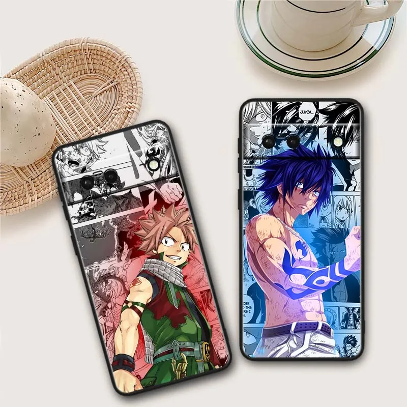 Fairy Tail Anime para Google Pixel 10 9 8 7 9a 8A 7a 6a XL Pro 5G funda de teléfono negra - imagen 2