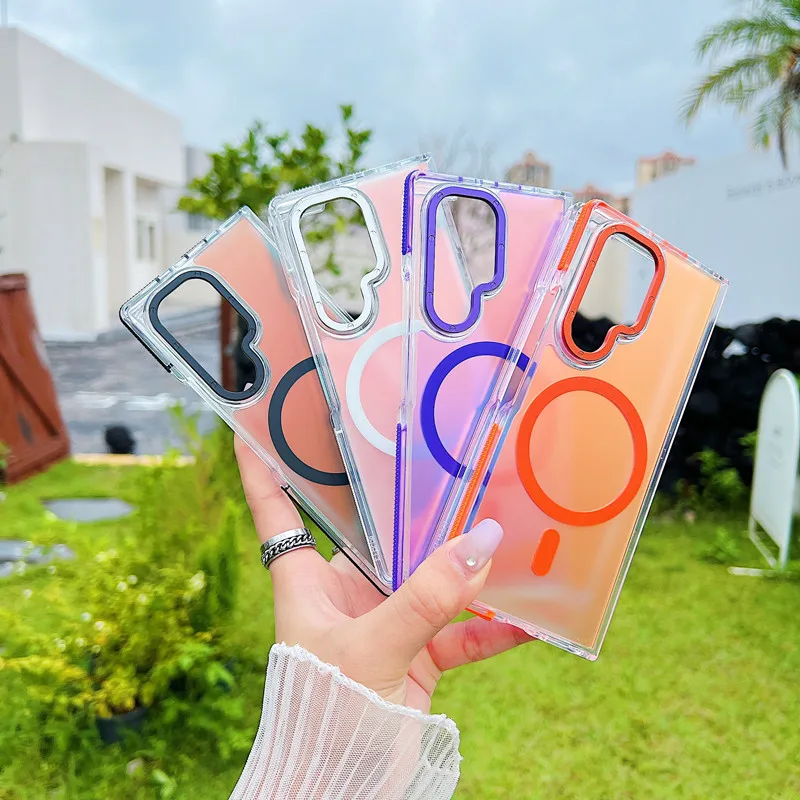 Para Samsung Galaxy Z Fold 6 funda magnética ELVEV camaleón anticaída suave TPU duro PC succión cubierta de teléfono plegable - imagen 5