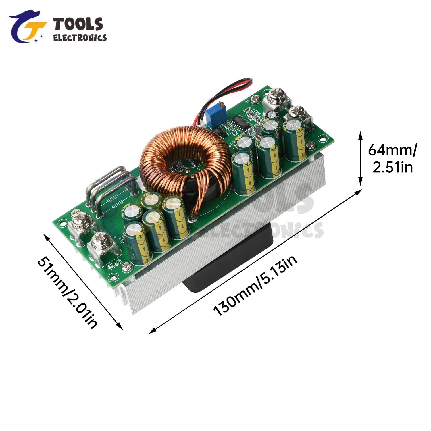 Módulo convertidor Buck de 1500W y 1200W, voltaje ajustable, módulo reductor de DC-DC de alta potencia con rectificación de sincronización - imagen 3
