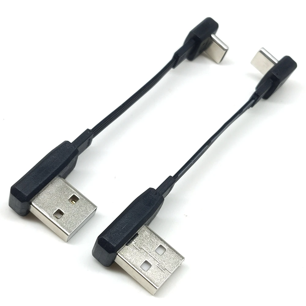 Cable de datos tipo c de codo ultrafino de 50CM USB 2,0 cargador de doble codo Po portátil universal de corto plazo 10CM-100CM - imagen 5