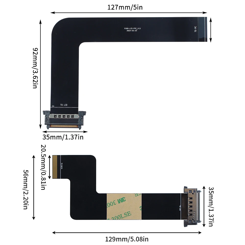 Para Creality K2 Plus/K1/K1C/Ender 3V3 Cable de conexión de pantalla Cable FPC negro L162mm accesorios de impresora 3D