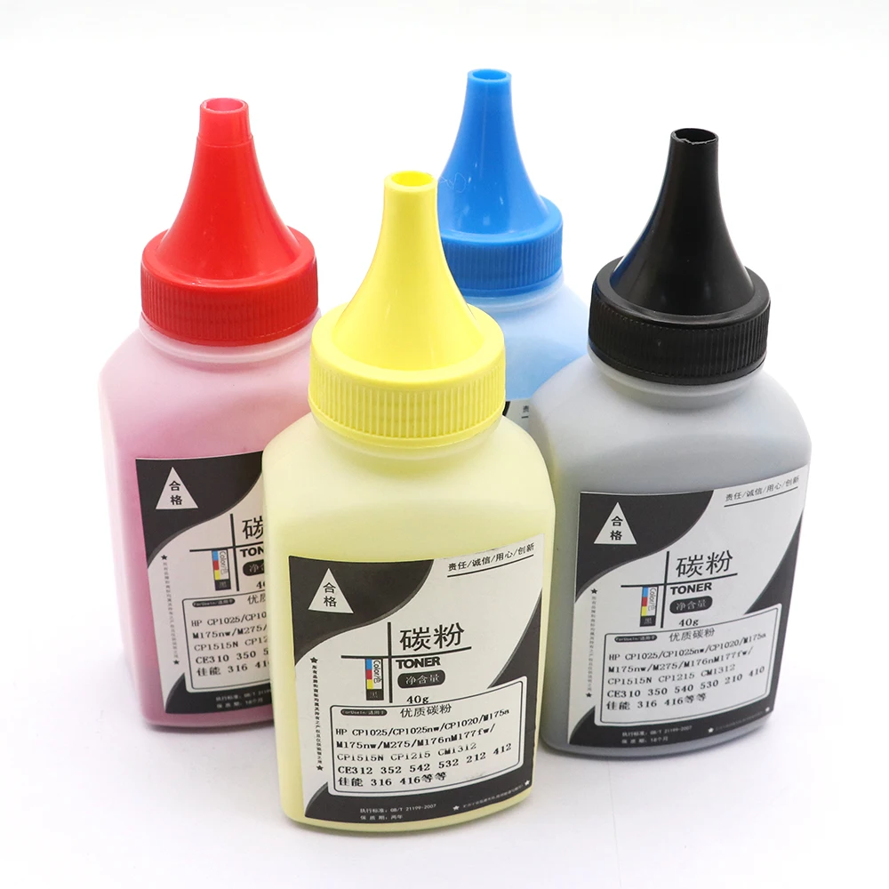 40g/1 botella Compatible HP CM1312/MFP/CM1312nfi/MFP/M176N/177FW/CP1215n/CP1518ni cartucho de tóner para impresora polvo de tóner colorido - imagen 4