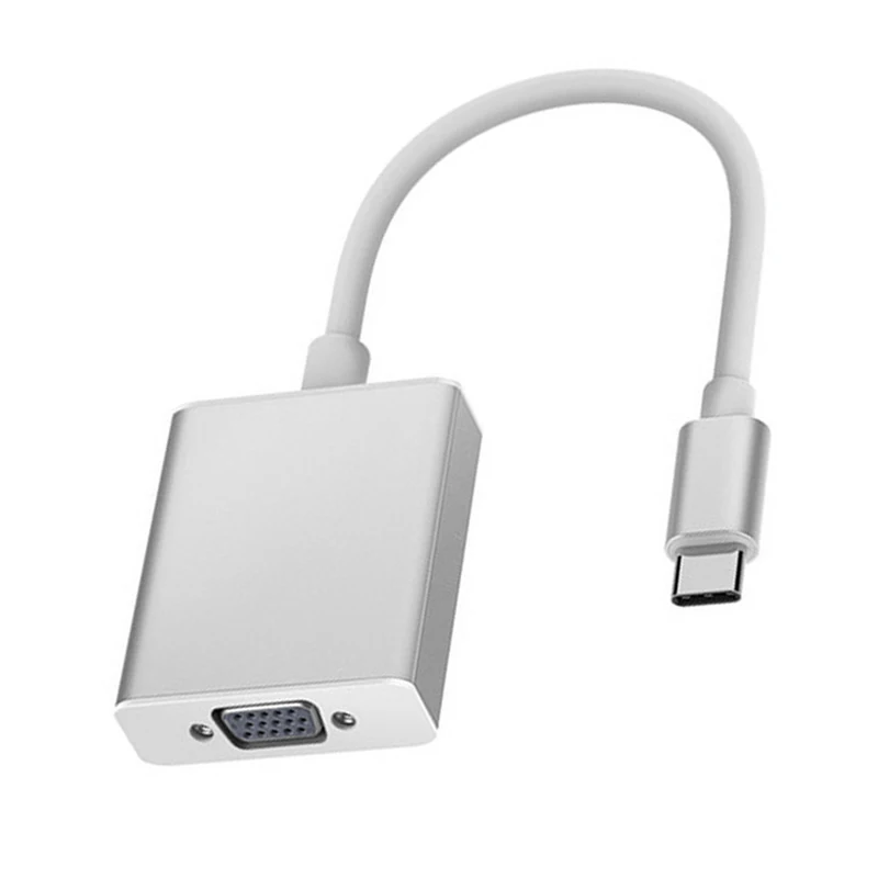 Adaptador de Cable Full HD 1080P tipo C USB a VGA de 15 pines USB-C 3,1 VGA adaptador de 10Gbps para MacBook Pro/Air Chromebook XPS13 15 950XL