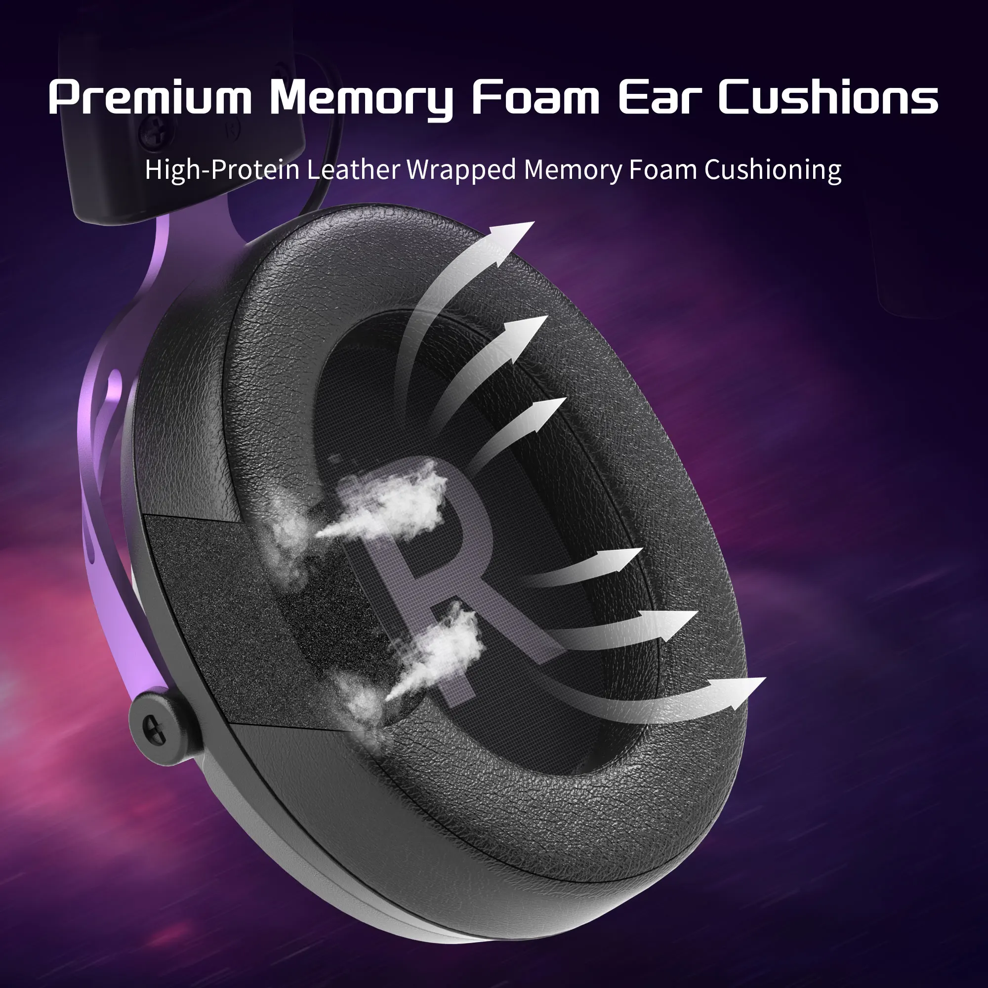 MageGee-auriculares para juegos por cable, cascos sobre la oreja con controlador de 53mm, sonido envolvente, micrófono desmontable para PC, PS4, PS5, Xbox, ajustables - imagen 5