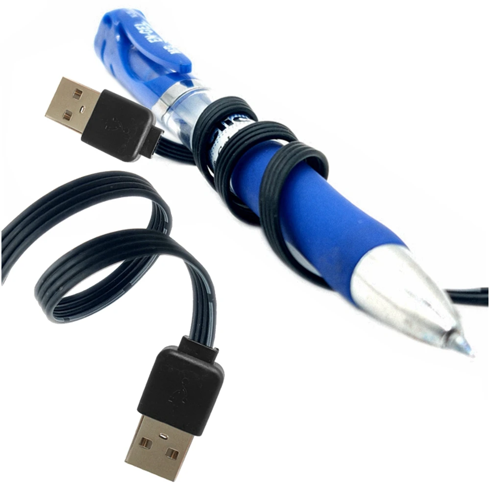 Cable USB tipo C corto, suave, 0,2 metros, 20CM, ángulo recto 90 °   Cargador de cable de datos convertidor USB tipo A a tipo C - imagen 5