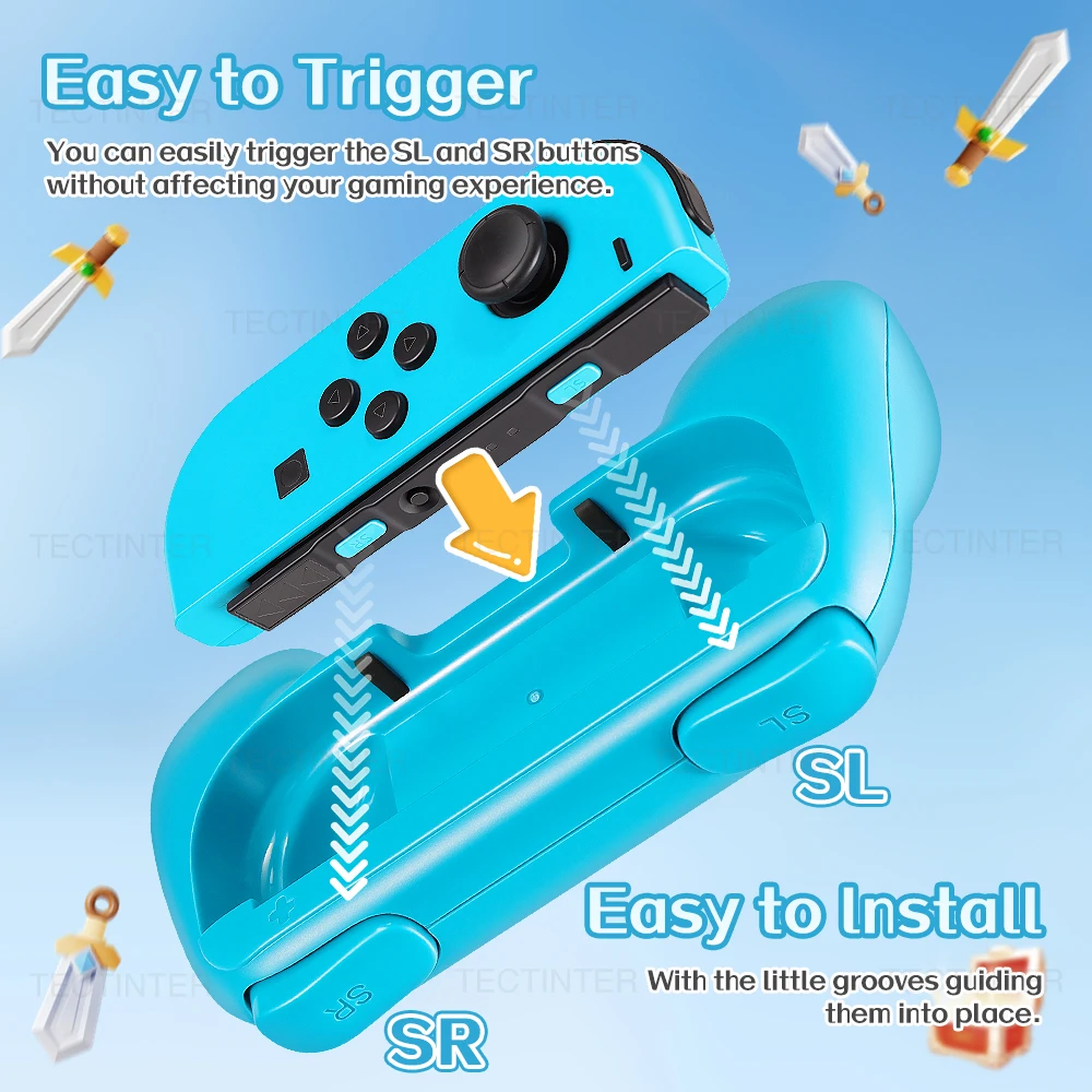 Un par de empuñaduras de mano para mando de Nintendo Switch/mango de controlador OLED soporte de Joystick para accesorios de interruptor - imagen 4