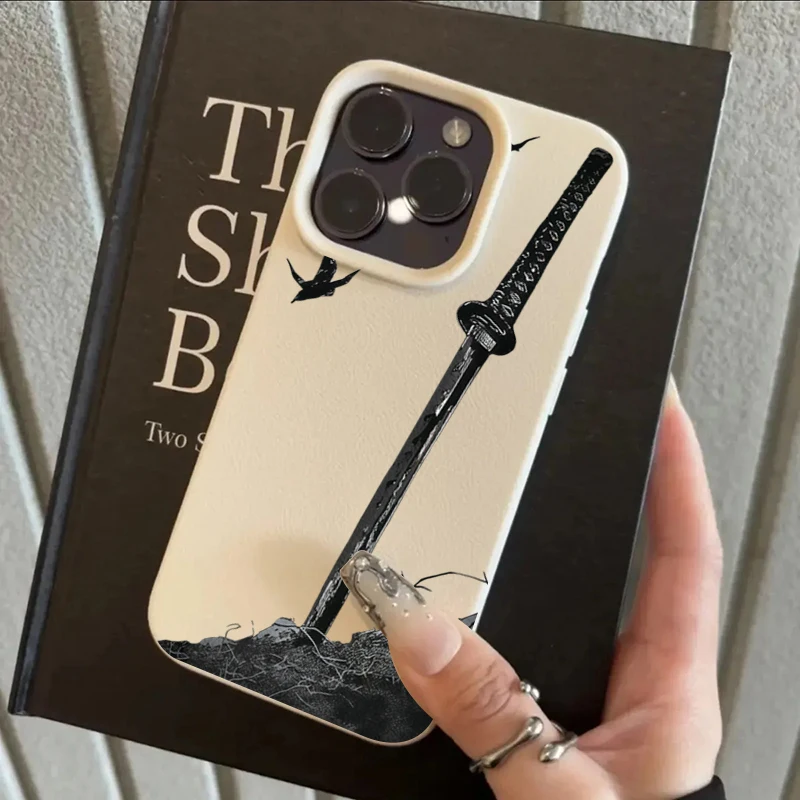 Funda de teléfono con diseño de lichi creativo de espada negra para Xiaomi Redmi Note 14 13 12 Pro Plus 5G 11 10 Redmi 13 12 14C 13C 15C 4G - imagen 4