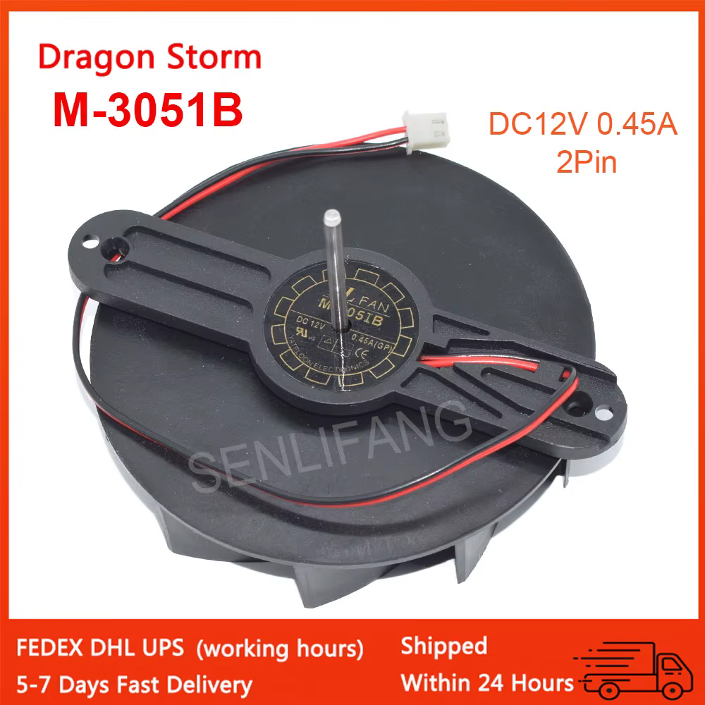 Nuevo Ventilador de refrigeración Circular de 2 pines, Enfriador CC 9225 M-3051B DC12V 0.45A