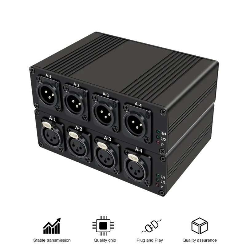 Kit Extensor XLR 4 Canales por Fibra Óptica SC Hasta 20km - imagen 4