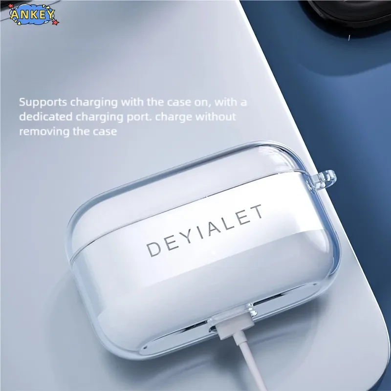 Funda protectora transparente de TPU para Devialet Gemini II, carcasa para auriculares Bluetooth portátil - imagen 4