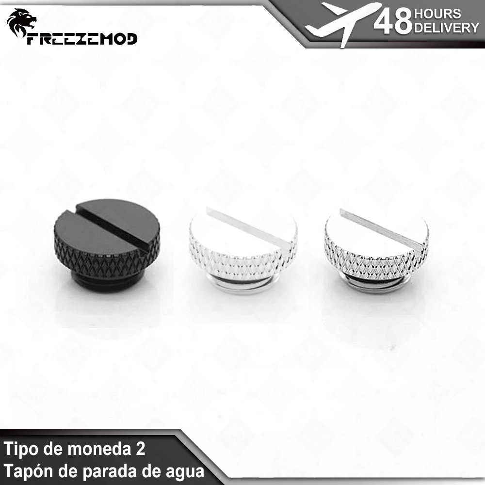 Tapón de agua de bloqueo de sellado tipo moneda de 2 piezas, tapón retorcido a mano, conexión de extremo de torsión, MOD Metail, Coolling de agua de PC - imagen 2