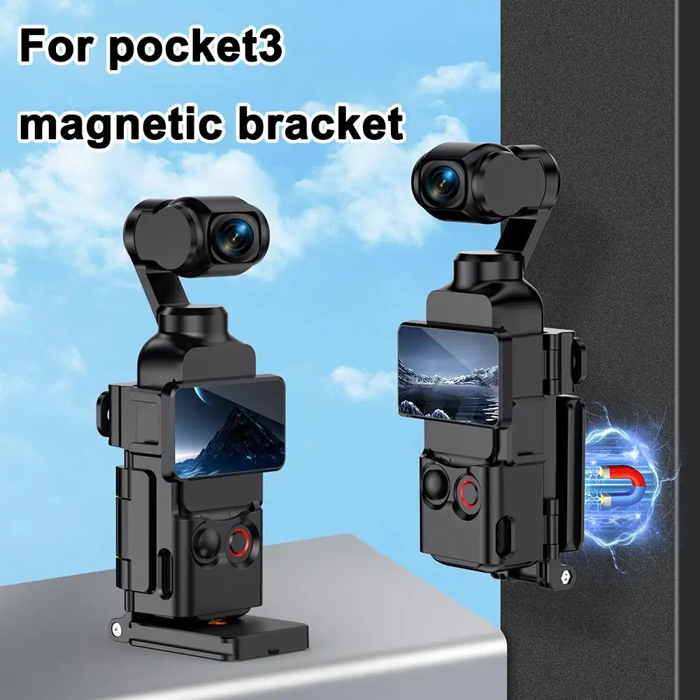 Soporte magnético ajustable para dji Osmo Pocket 3 con soporte de zapata fría marco de expansión multifuncional acceso para cámara deportiva C3A2 - imagen 5