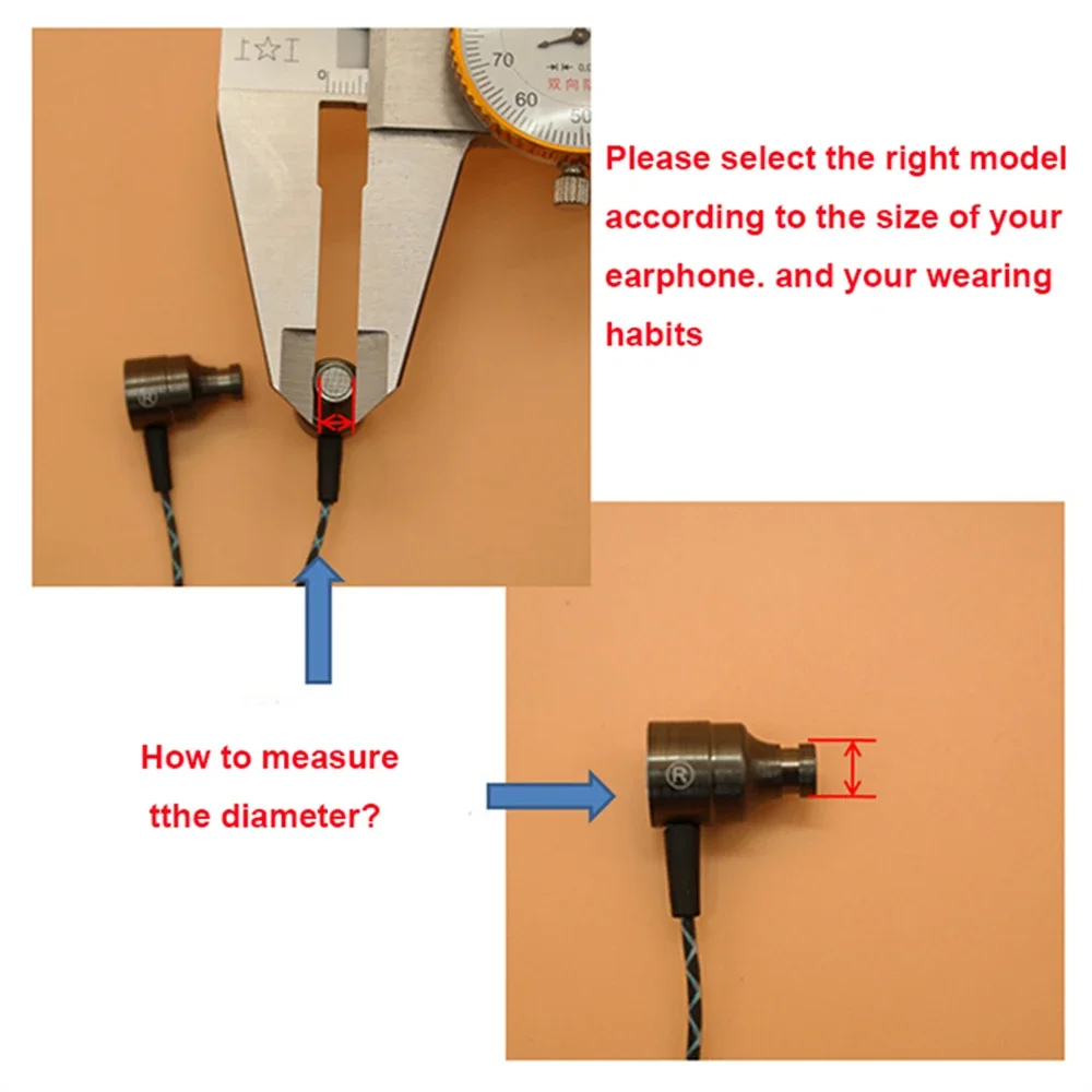 1 par/set 4,5mm S/M/L silicona TPU forma de bala auriculares almohadillas para los oídos auriculares en la oreja funda de silicona tamaño S/M/L - imagen 4