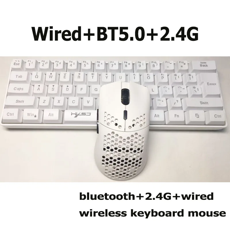 Teclado inalámbrico ratón combo teclado bluetooth + kit de juegos con cable 2,4 teclado gamer para ordenador celular claviers con souris - imagen 2