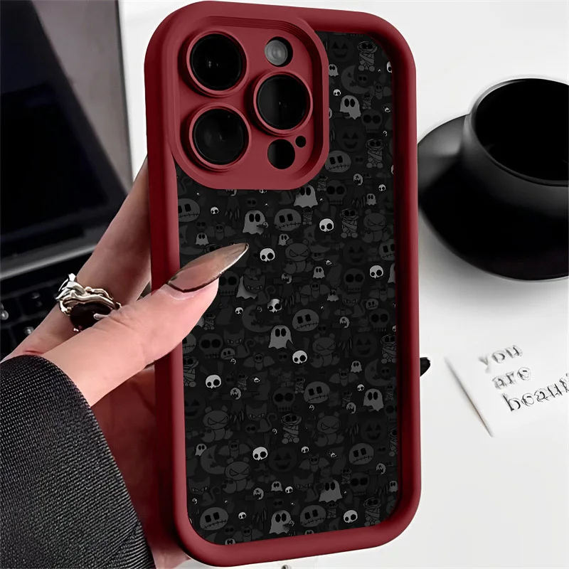 Para Funda Honor 90 Pro Lite Magic6 Magic5 Pro Lite Honor 90 Funda para moda pequeño cráneo para hombres mujeres suave Funda de teléfono lisa - imagen 3