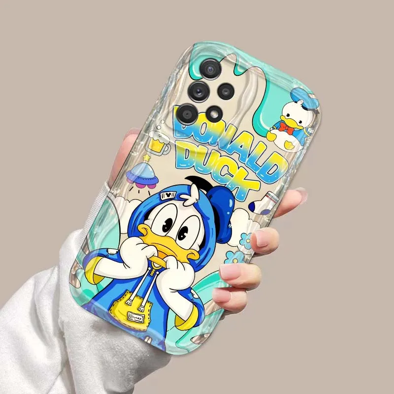 Funda bonita de Pato Donald para Samsung A16 A15 A14 A13 A12 A06 A05 A04 A32 A25 A23 A21S, funda de teléfono con aceite ondulado - imagen 4