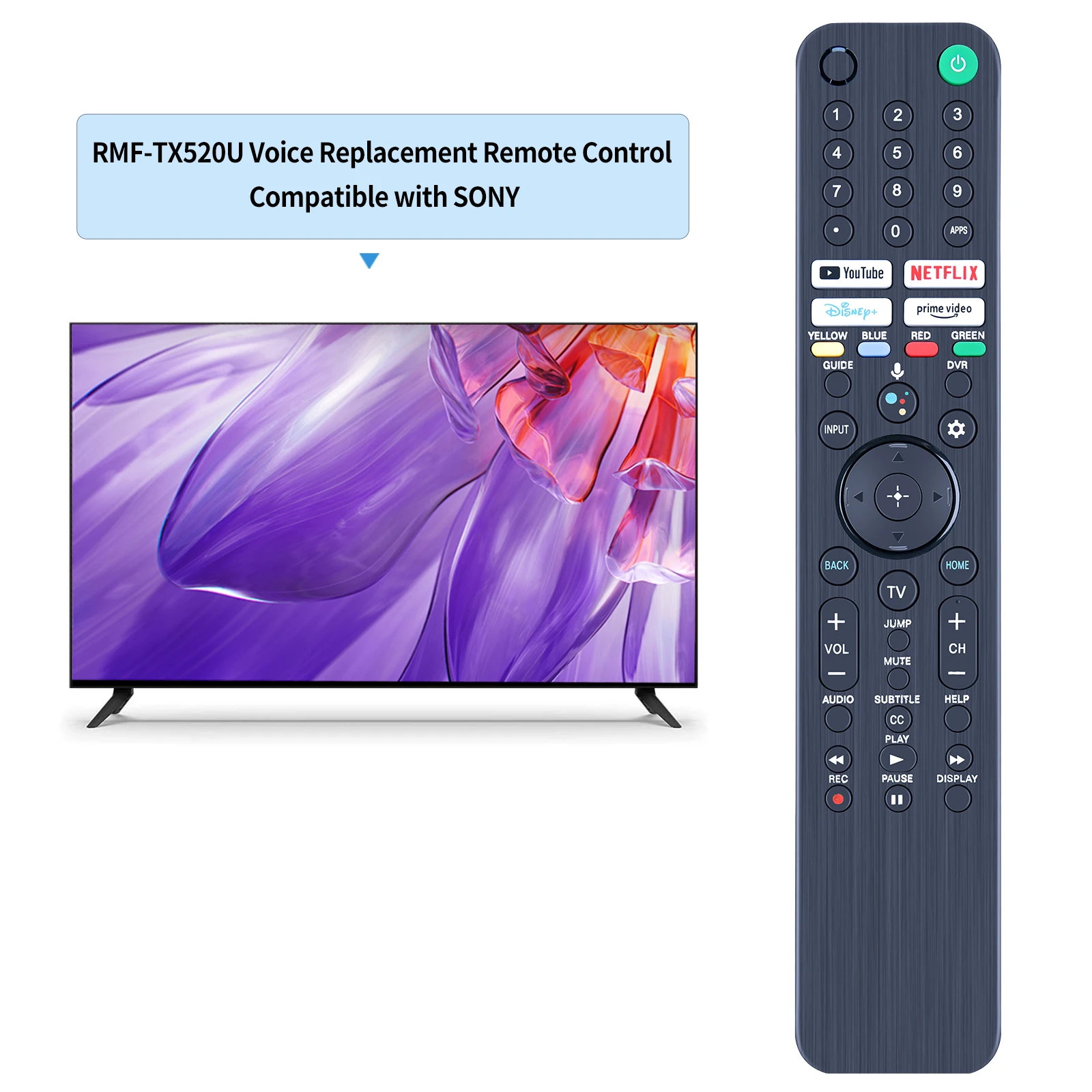 Nuevo para Sony TV RMF-TX520U Control remoto por voz - imagen 2