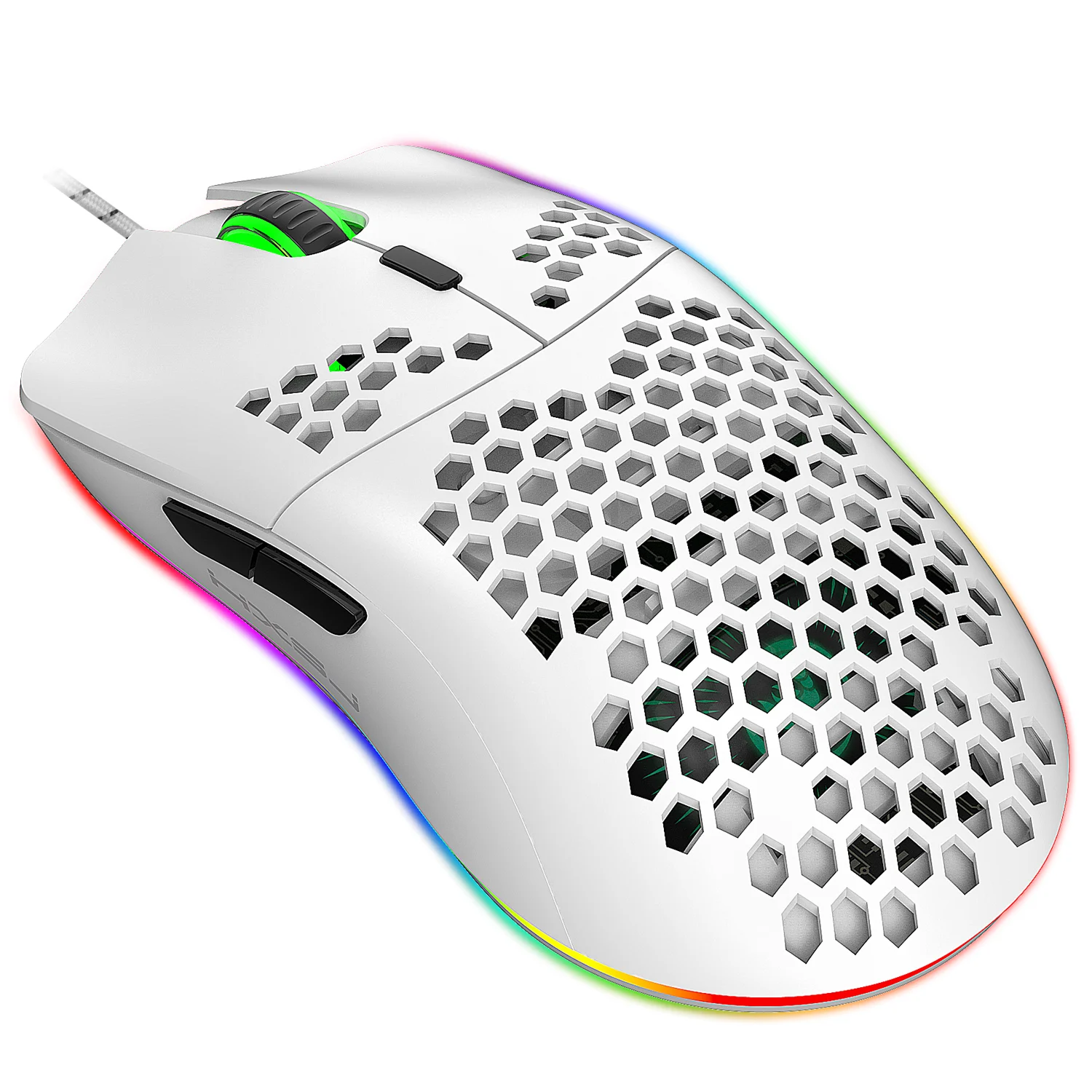 HXSJ-ratón de juegos J900 RGB, luminoso, ligero, Macro, programación, hueco, ergonómico, con cable, para ordenador portátil, oficina, gran oferta - imagen 4