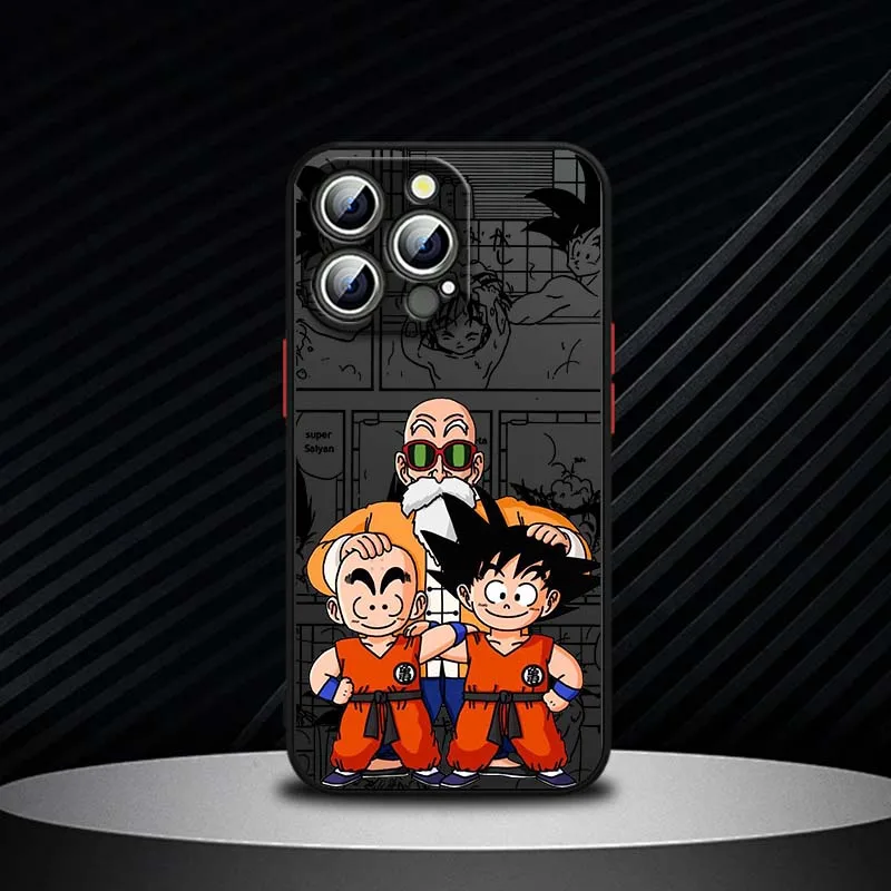 D-Dragon Ball Master Roshi para Apple iPhone 17 16 15 14 13 12 11 Air Plus Pro Max funda de teléfono translúcida esmerilada - imagen 4